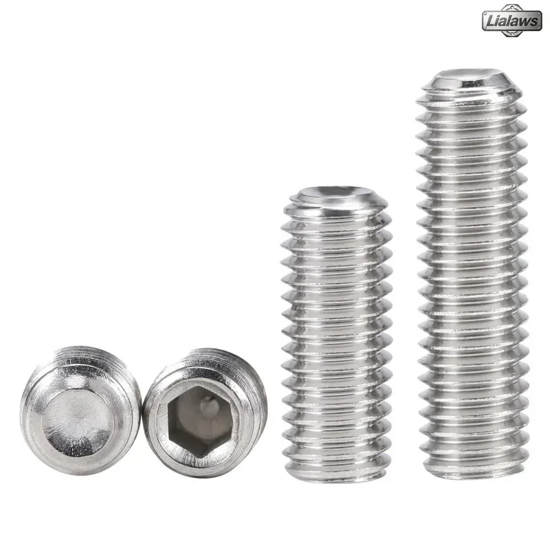 304 Stainless Steel DIN916 Hex Hexagon Socket Cup Point Set Screw Allen Headless Grub Bolt M1.6 M2 M2.5 M3 M4 M5 M6 M8 M10~M16