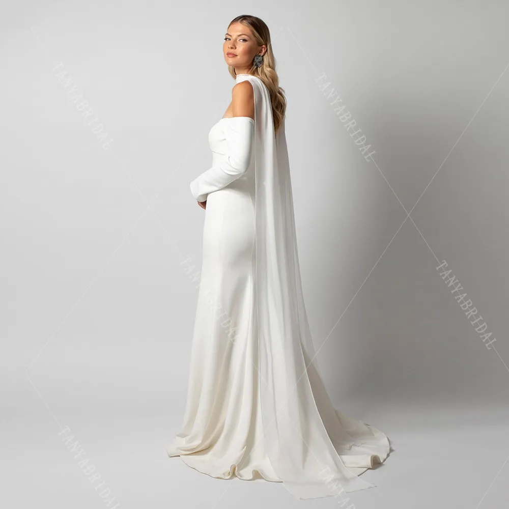Bohomian Bridal Neck Scarf Bridal Chiffon Scarves Long Scarf Veil Elegant Wedding Scarf Shoulder Cape Veil Wrap TSWD669 image 3