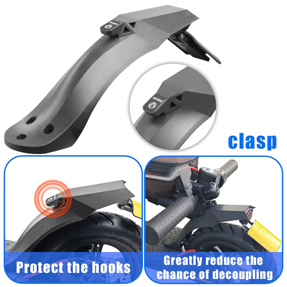 Modified Rear Fender Mudguard Kit for Xiaomi M365 1s Pro 2 Electric Scooter with Adjustable License Big Taillight Holder Parts