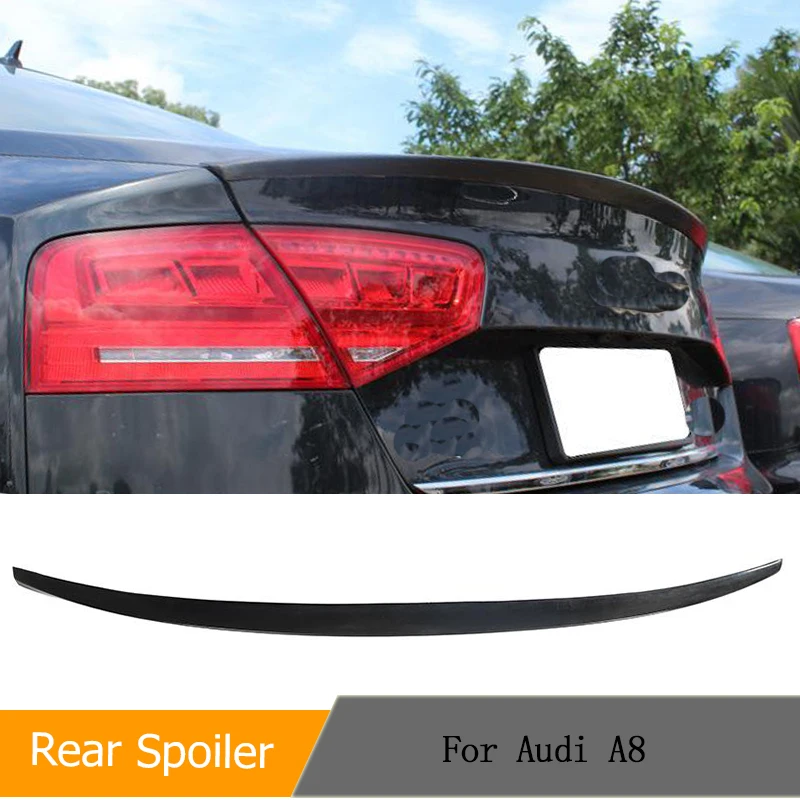 

PU Material Car Rear Trunk Spoiler Boot Wings Lip for Audi A8 2013 Rear Tail Boot Lip Trunk Spoiler