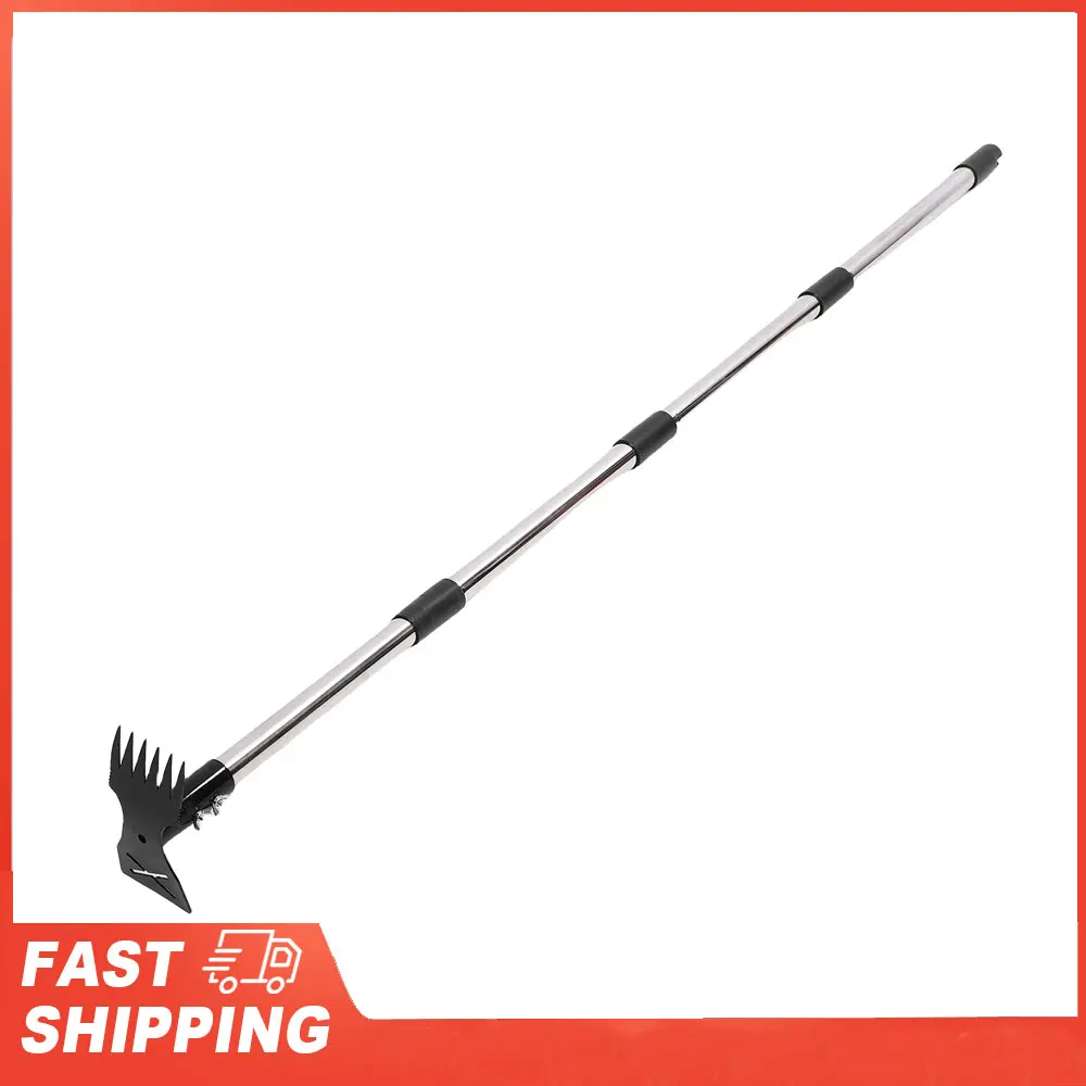 أداة إزالة الاعشاب أداة سحب الاعشاب مقبض طويل يقف انفصال 2 في 1 اليد الاعشاب أشعل النار عمل مجرفة لحديقة الفناء مزرعة
