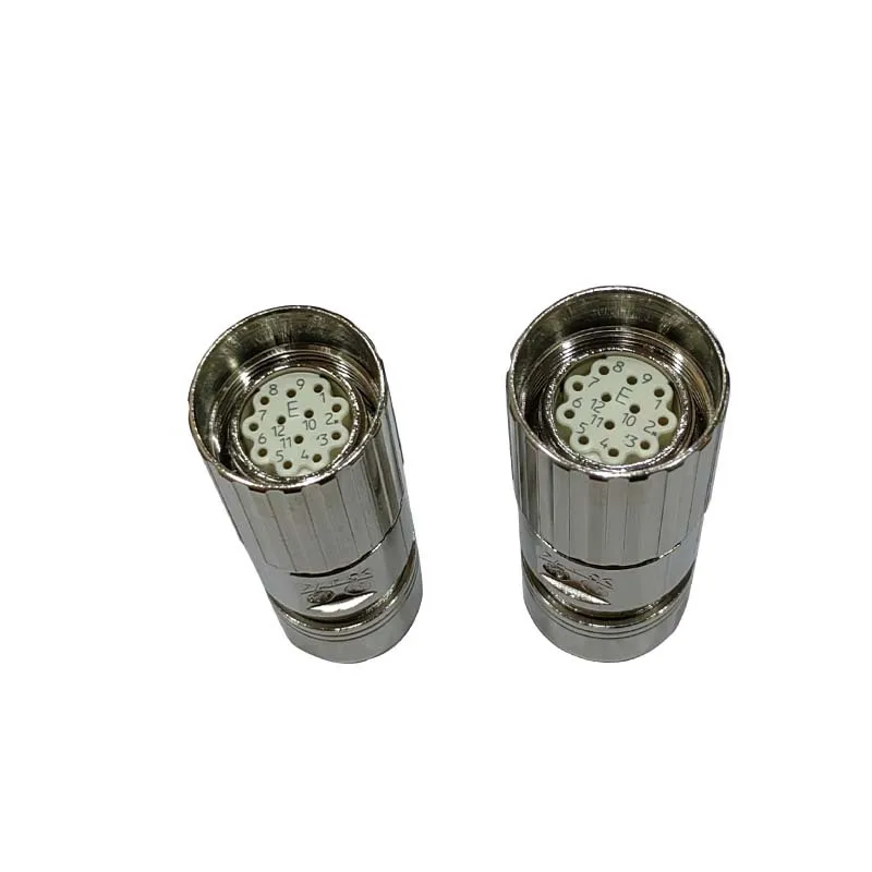 M23 Signaal Encoder 12 Core Vrouwelijke Luchtvaart Plug Servo Motor Connector Asta