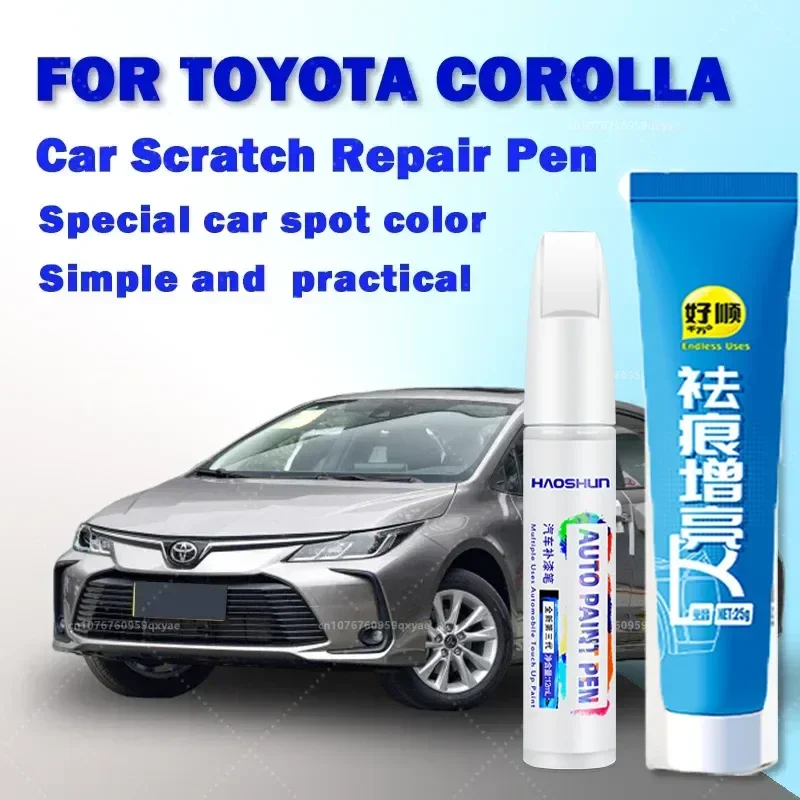 

Ручка для ремонта краски Toyota Corolla, жемчужно-белая, синяя, металлическая супер белая краска, ручка для ремонта царапин, набор инструментов для ретуши
