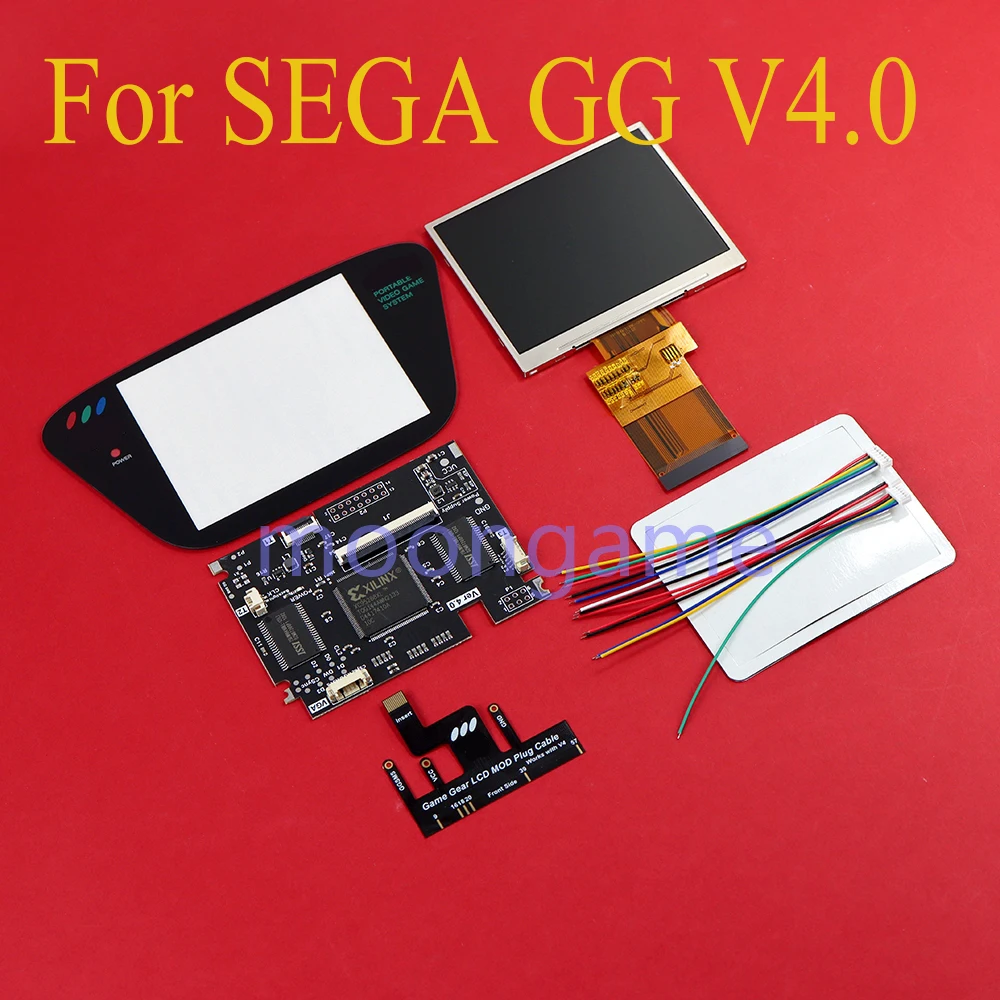 

1 комплект для игрового снаряжения SEGA GG, полный набор IPS V4, ЖК-дисплей, высокая яркость, подсветка экрана