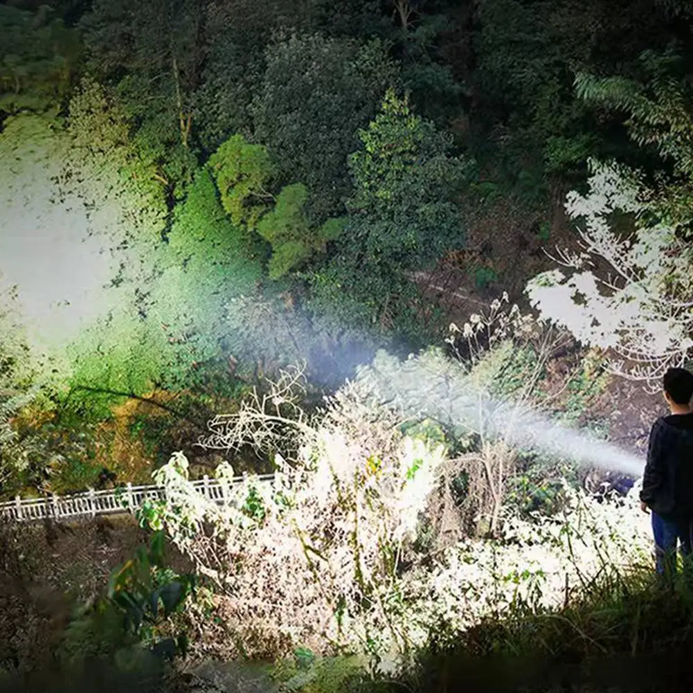 Powerful LED Flashlight Rechargeable Portable COB Searchlight Ultra Bright Handheld Spotlight Tactical Torch Camping Light
