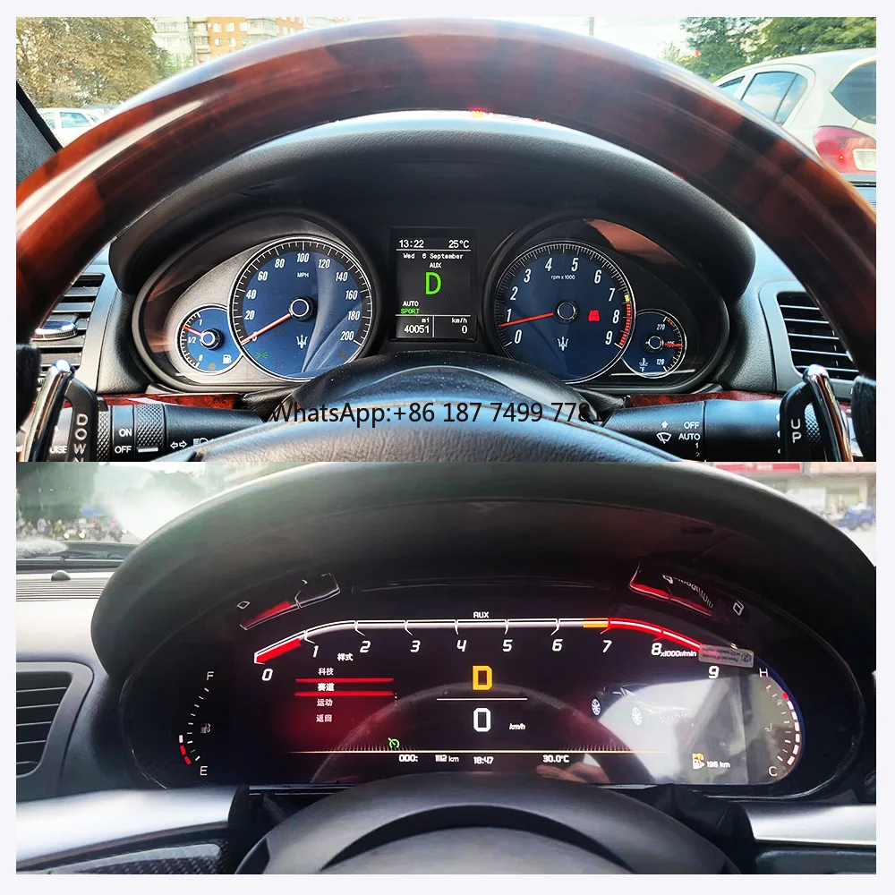 

Car Dashboard Speedometer Digital for . GT/GC Gran Turismo Quattroporte 2004-2018 12.3 Linux System LCD Panel Instrument