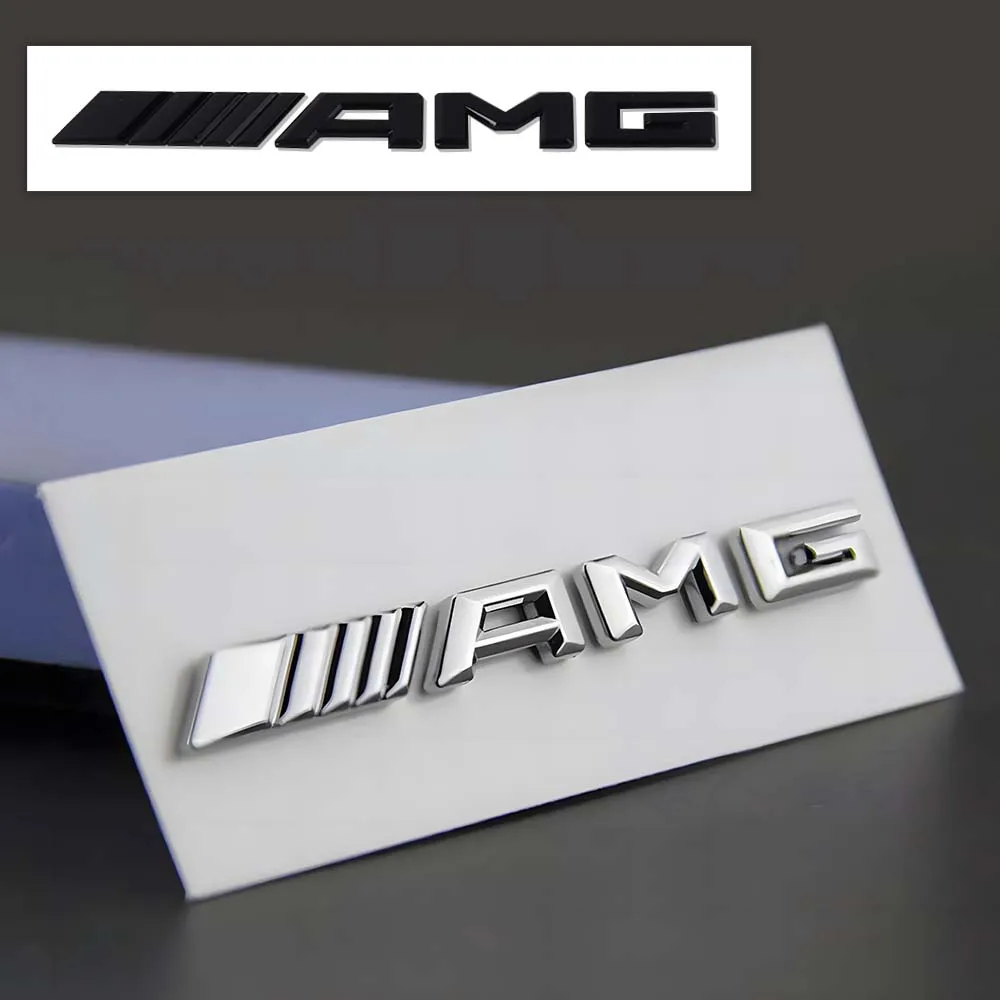 1pc 3D ABS Car Rear Trunk Badge Decal Letters Sticker For Mercedes Benz AMG A B C E G CLA C63 C63S E53 GT SLK W176 W205 W177