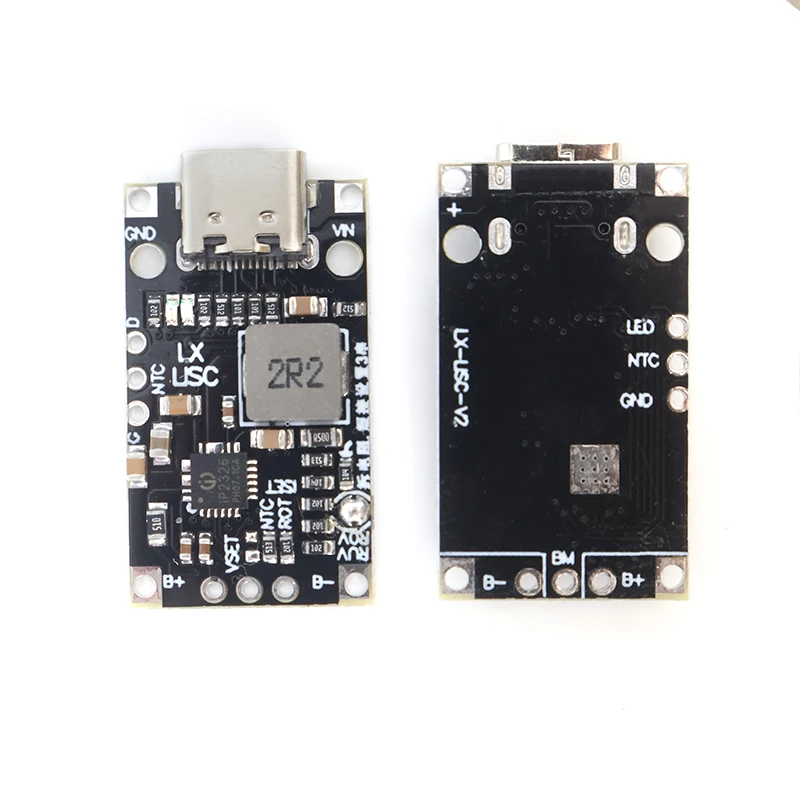 2S 3S Type-C USB BMS 15W 8.4V 12.6V 1.5A Lithium Battery Charging Boost Module with Balanced Fast Charge Indicator