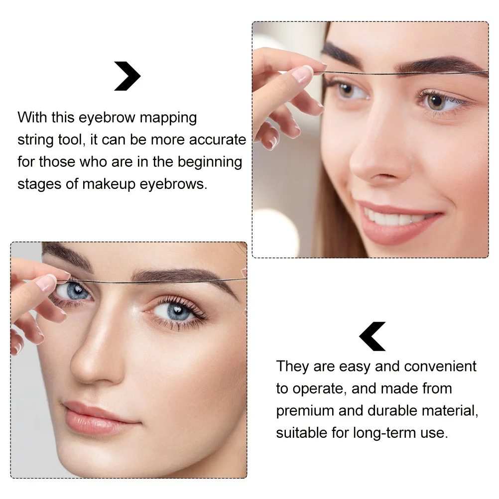 

1box Eyebrow Mapping Strings Durable Practical Makeup Tool Accurate Drawing Auxiliary Ruler Professional Beauty Supply