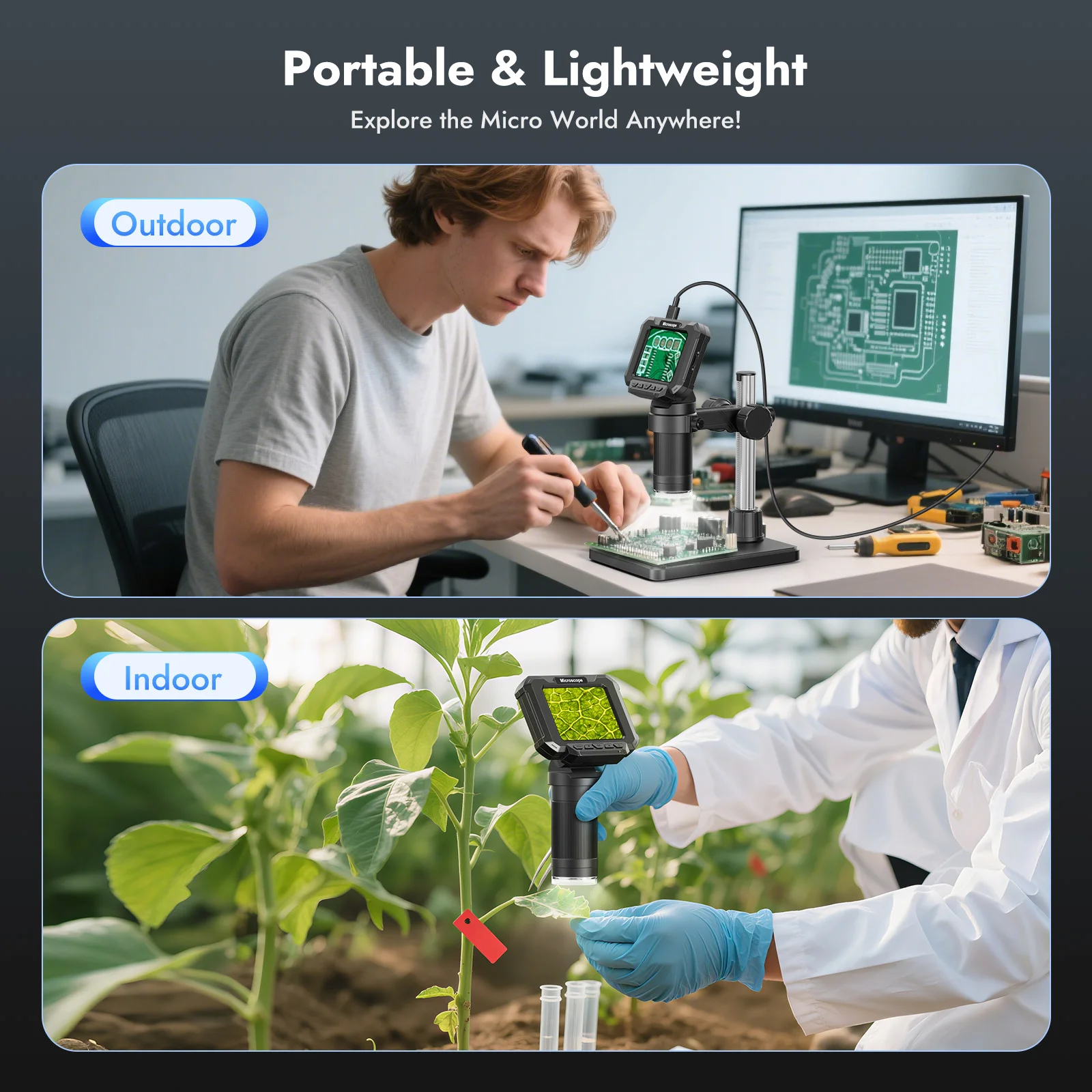 Microscópio digital de 2,8 polegadas, ampliação 1000X, microscópio de moeda 1080P HD, microscópio de solda para reparo eletrônico, PCB, moedas