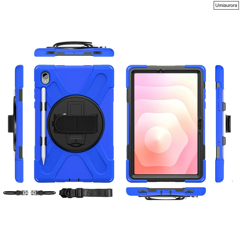 

Прочный противоударный чехол-подставка с ремешком для Samsung Tab S11 11 дюймов SM-X730 X736 и S11 Ultra 14,6 дюймов SM-X930 X936