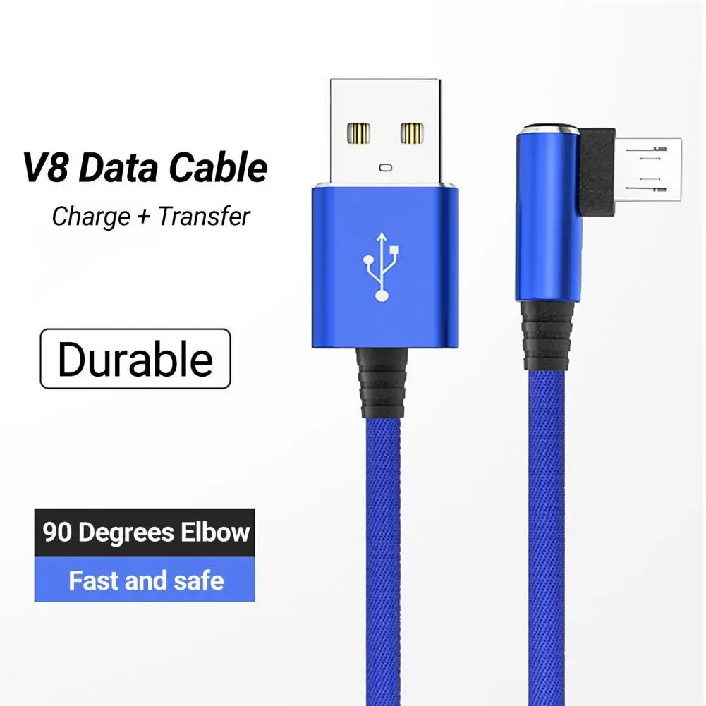 V8 Data Cable Wire Fast Charging Micro USB Charging Cable 1m 2m Data Transmission Charger Wire Mobile Phone Charger Cable