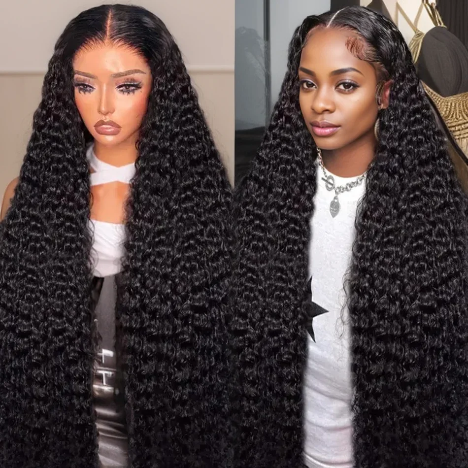 

30 40 inch Deep Wave Lace Front Wig Human Hair 13x4 13x6 HD Lace Frontal Wig Pre Plucked Curly Wigs 100%Human Hair Glueless Wig