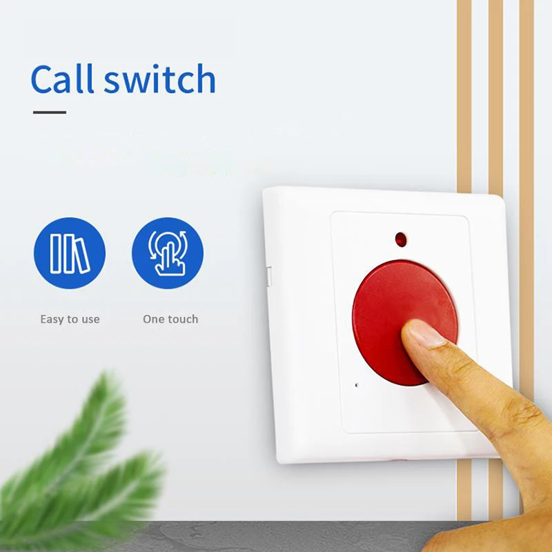 Wall Mounted Wired Emergency Call Button SOS Pull-Rope Emergency Switch Wall Panel Fire Alarm Manual Button For Hospital Home