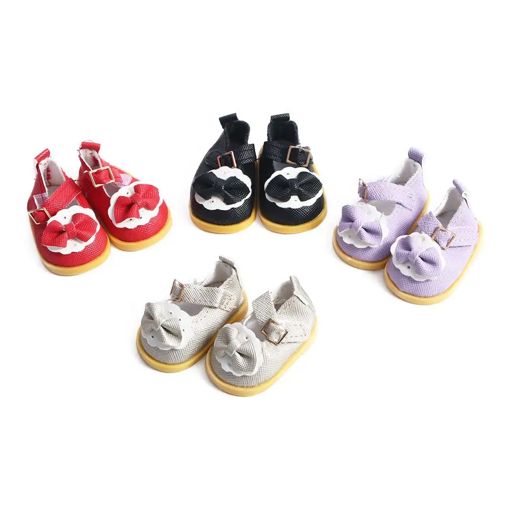 Cute Kids Toy Cotton Doll Bow PU Leather Doll Boots Dolls Shoes Mini Shoes Dolls Accessories