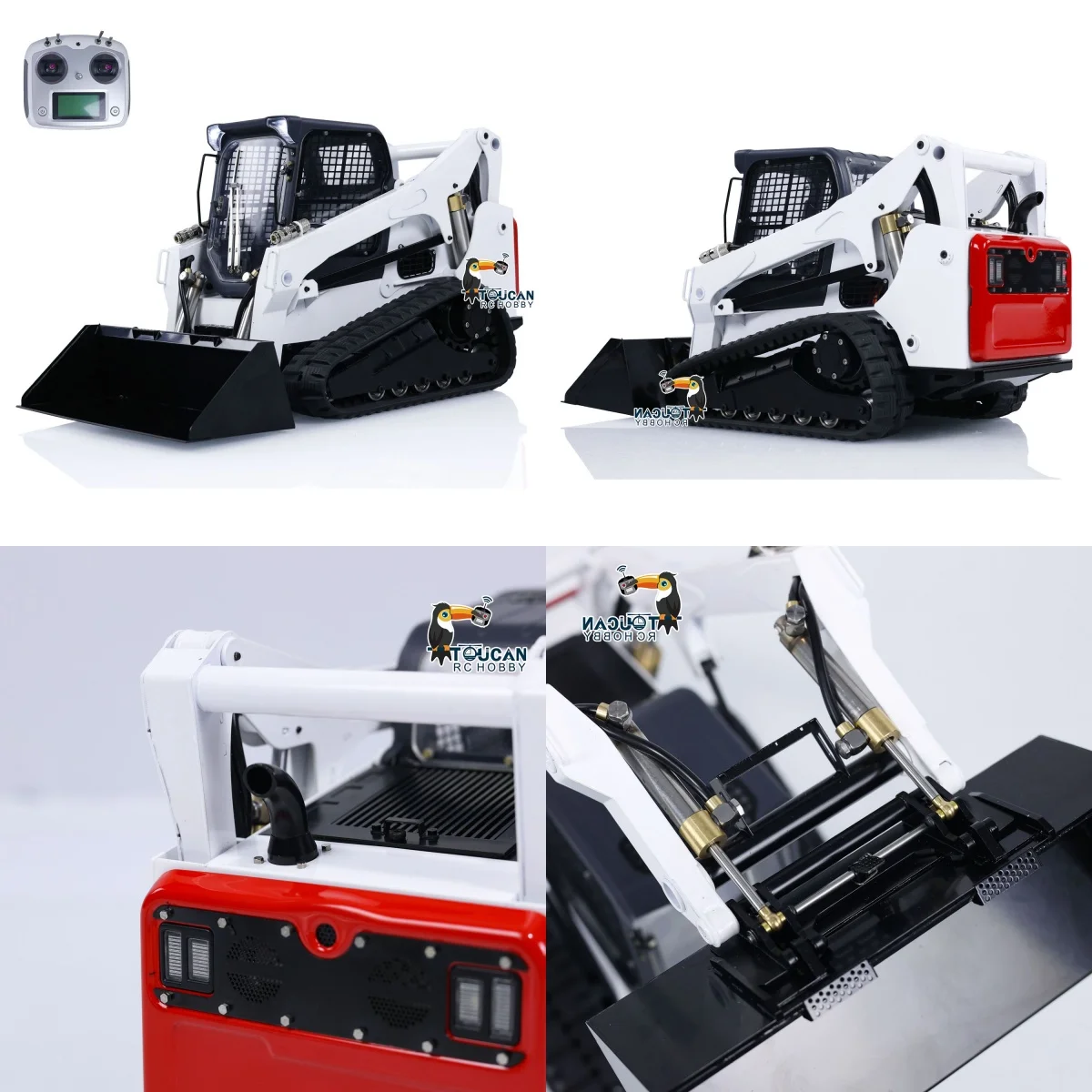 

JDM RC Hydraulic Skid-Steer Tracked Loader 1/14 Scale SM770 Light Sound System Radio Control Truck Car Vehicle Toy Gift Model