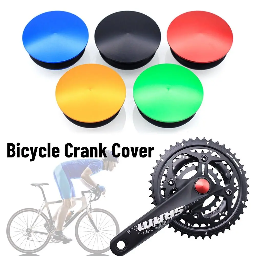 2pcs Dust-Proof One Hollow Aluminum Alloy MTB Foldable Bike Bicycle Teeth Plate Crank Cap Disc Cover Crankset Plug Screw