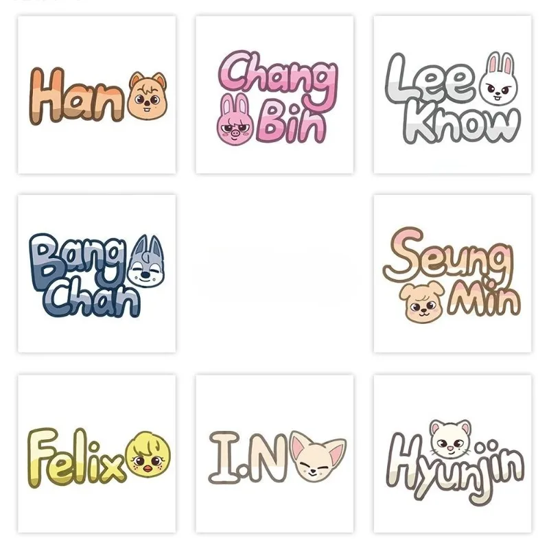 500 قطعة/المجموعة SKZOO الضالة الاطفال اسم رسمت مجعد ملصقات المواد الأساسية لدعم عناصر النص الصغيرة ختم ملصقات DIY بها بنفسك