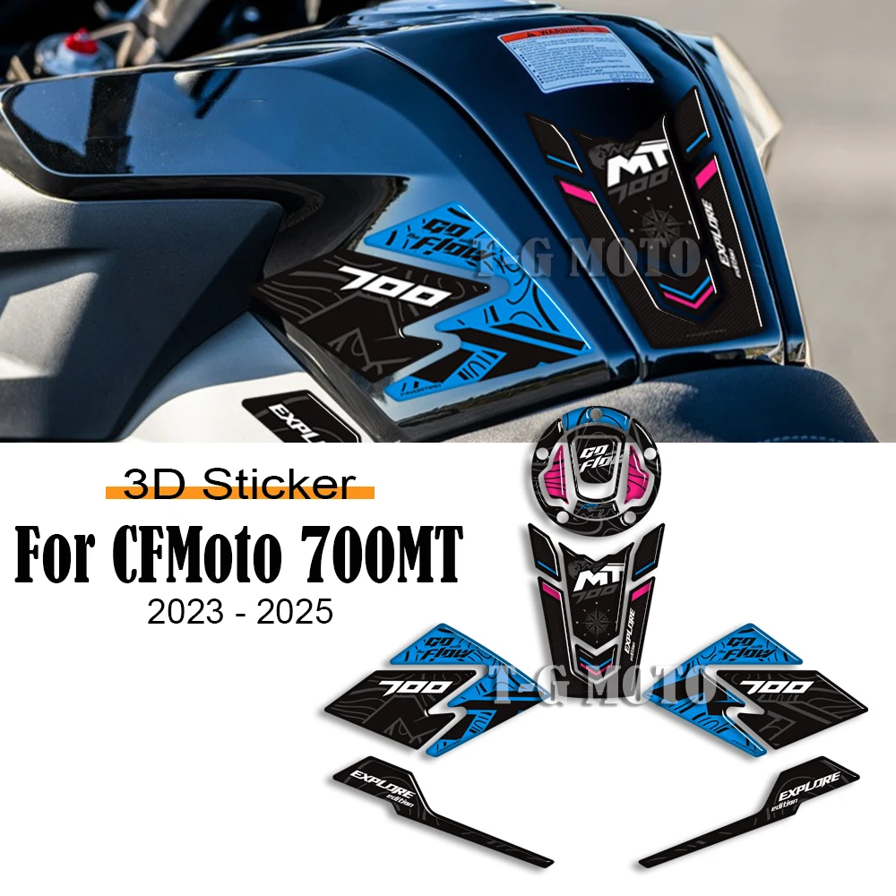 

2025 For CFMOTO CF MOTO 700MT 700 MT Motorcycle Tank Pad Side Grips Gas Fuel Oil Knee Protection Stickers Decals 2023 2024 ﻿