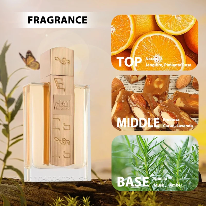 

100ML Angham Perfume Spary for Women Original Arabic Perfume Vanilla Eau de Parfum Long-Lasting Fragrance for Unisex
