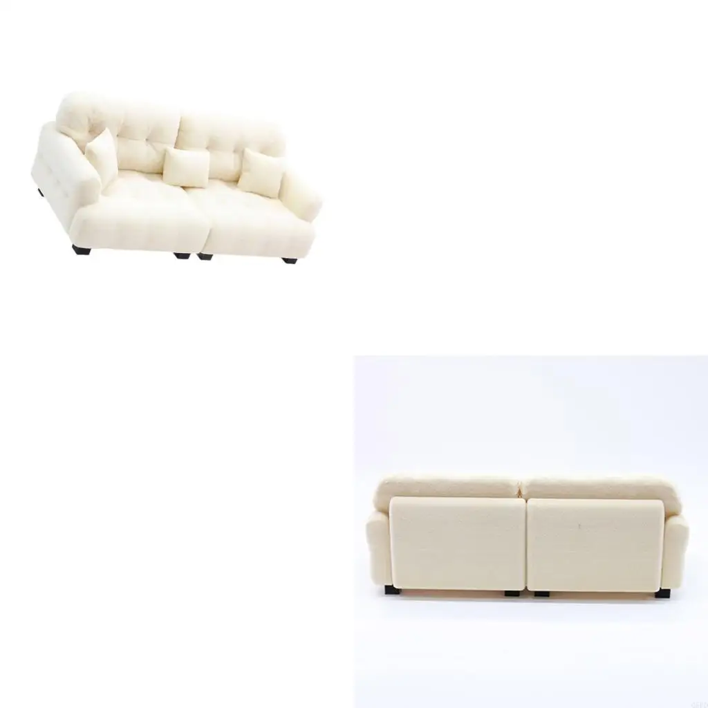 

Коллекционная миниатюрная мебель, двухместный диван для реалистичных кукольных домиков 1/12