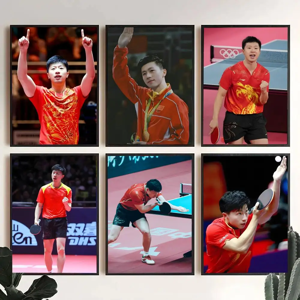 Ping-pong Player Ma L-Long Poster Decorative Wall Art Stickers Mural For Home Living Room Hallway Decor Gift