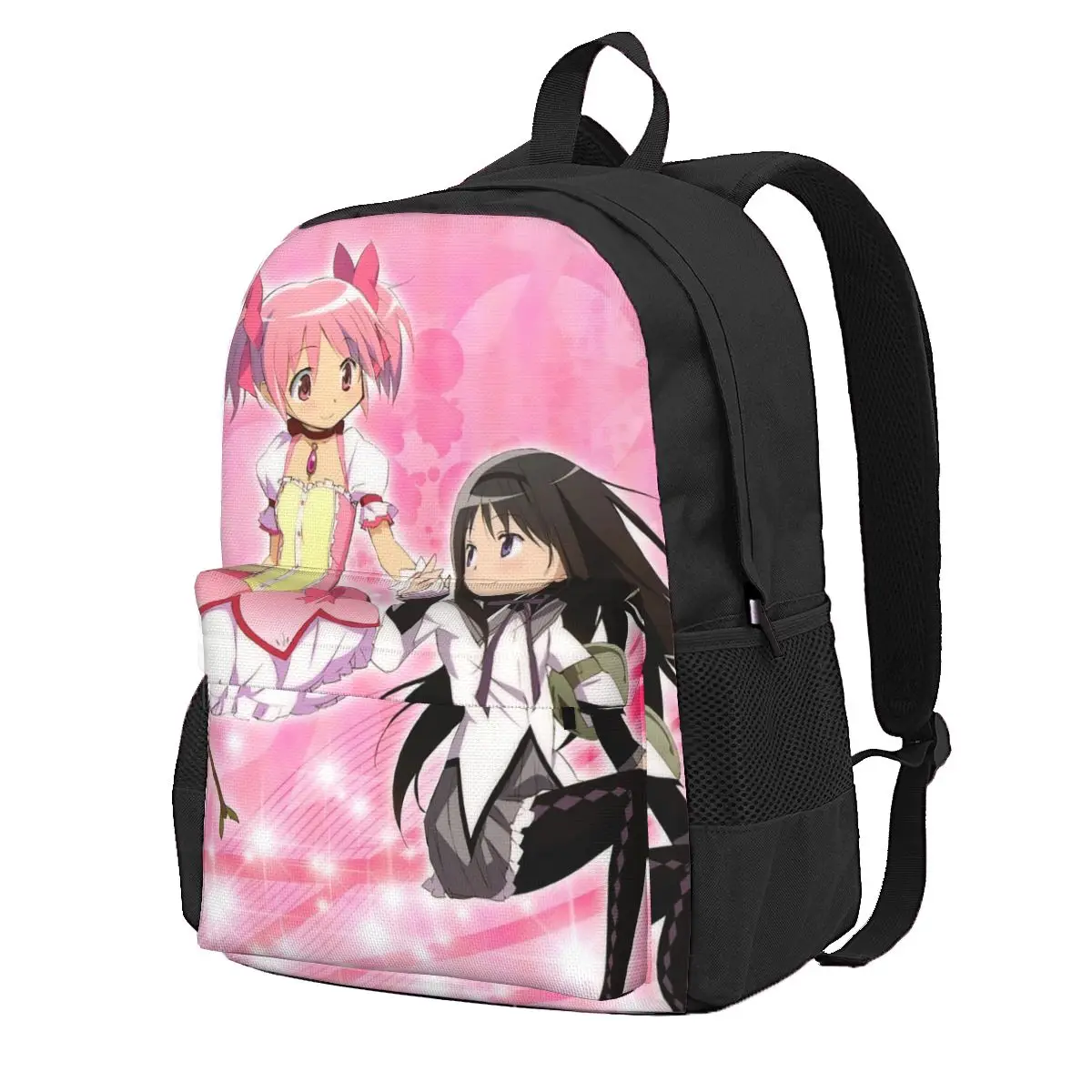 Puella Magi Madoka Magica Cool Backpack Sports Student Hiking Travel Anime Homura Akemi Daypack for Men Women Canvas Bags