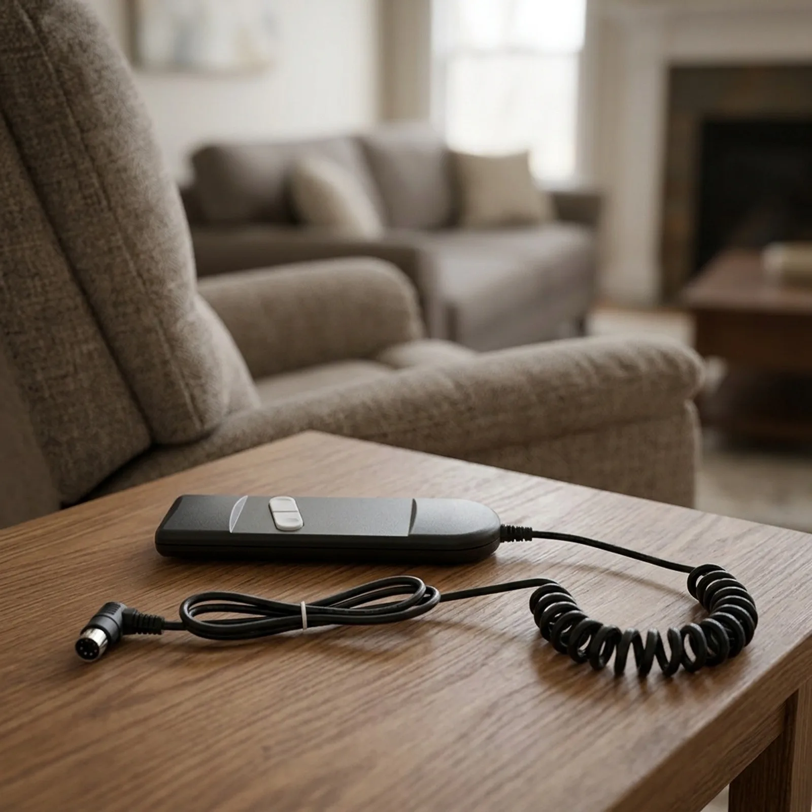 Recliner Chair Remote Control 5 Pin Electric Handset for Single Motor Lift and Recline Chairs 160-200 cm Cord Length
