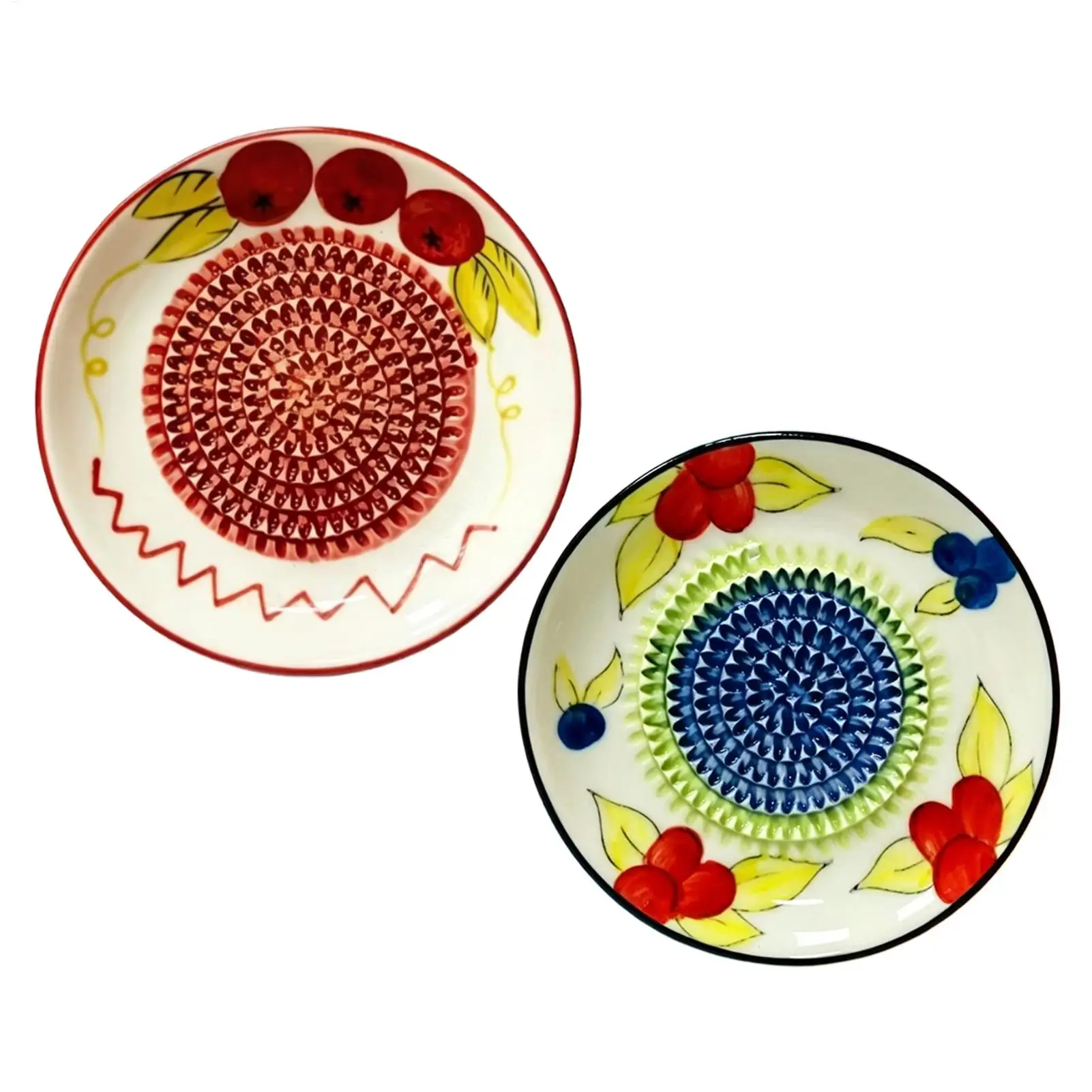 Ceramic Garlic Grater Plate Handmade Grinding Dish Ginger Crusher Non Slip 2in1 Sauce Plate Kitchen Gadget Home Restaurant Tool