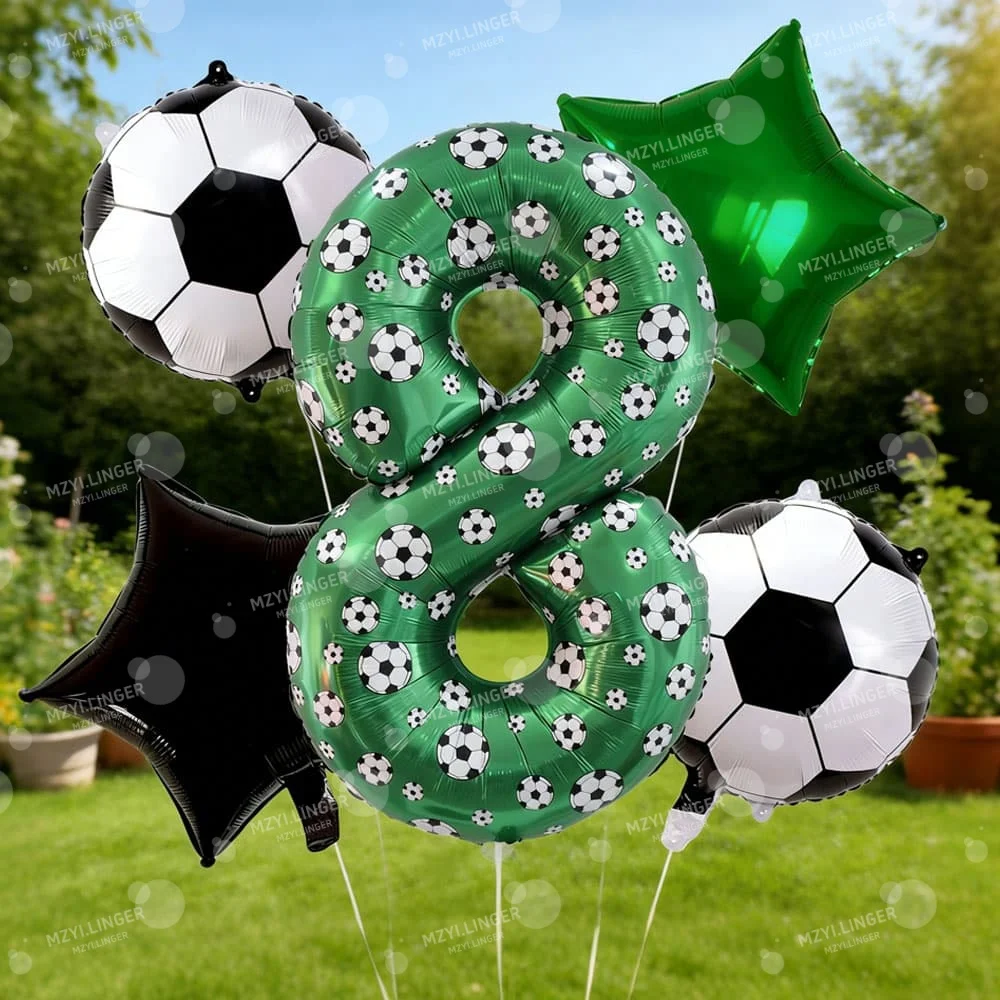 Kit de Balões de Futebol | Decoração de Aniversário com Tema de Futebol para Suprimentos de Festa de Aniversário, Balão de Festa de Futebol, Lembrancinhas de Festa com Tema Esportivo