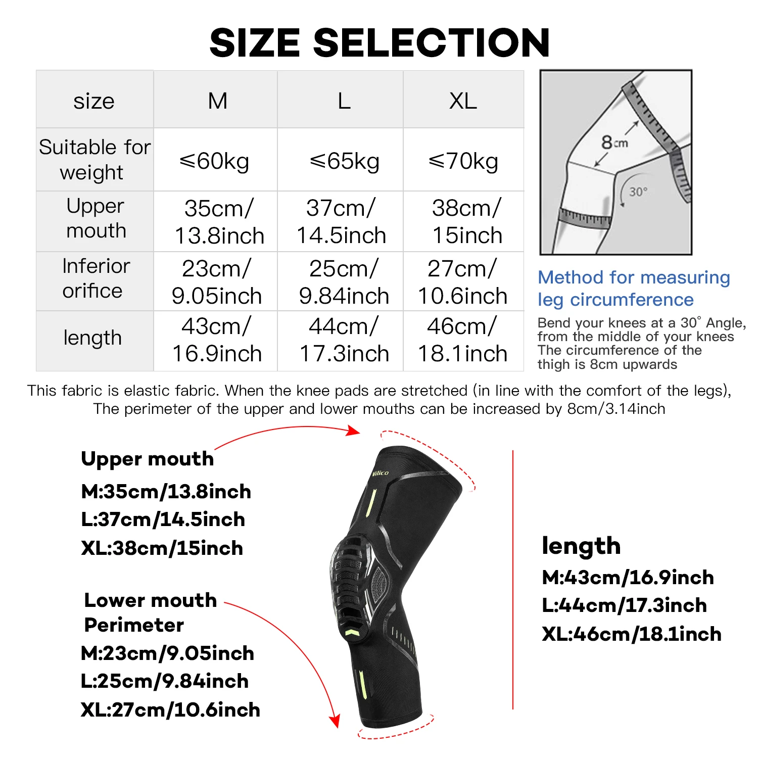 Knee Brace Compression Knee Support Shockproof Knee Pads Knee Sleeve for Running Arthritis Joint Pain Relief Men Women view 6