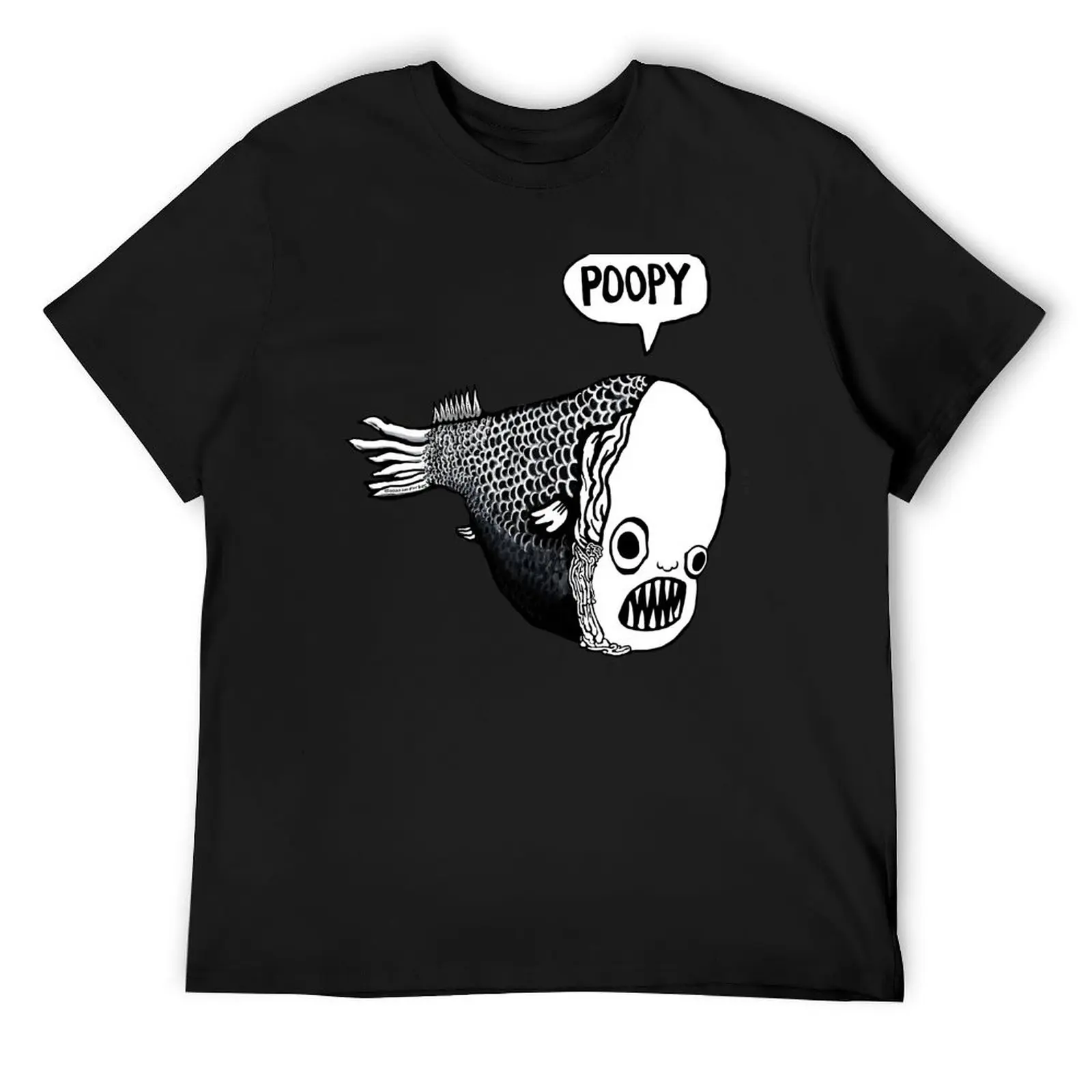 Poopy Head Fish T-Shirt for a boy blue archive graphics graphic tee shirt t shirt for men