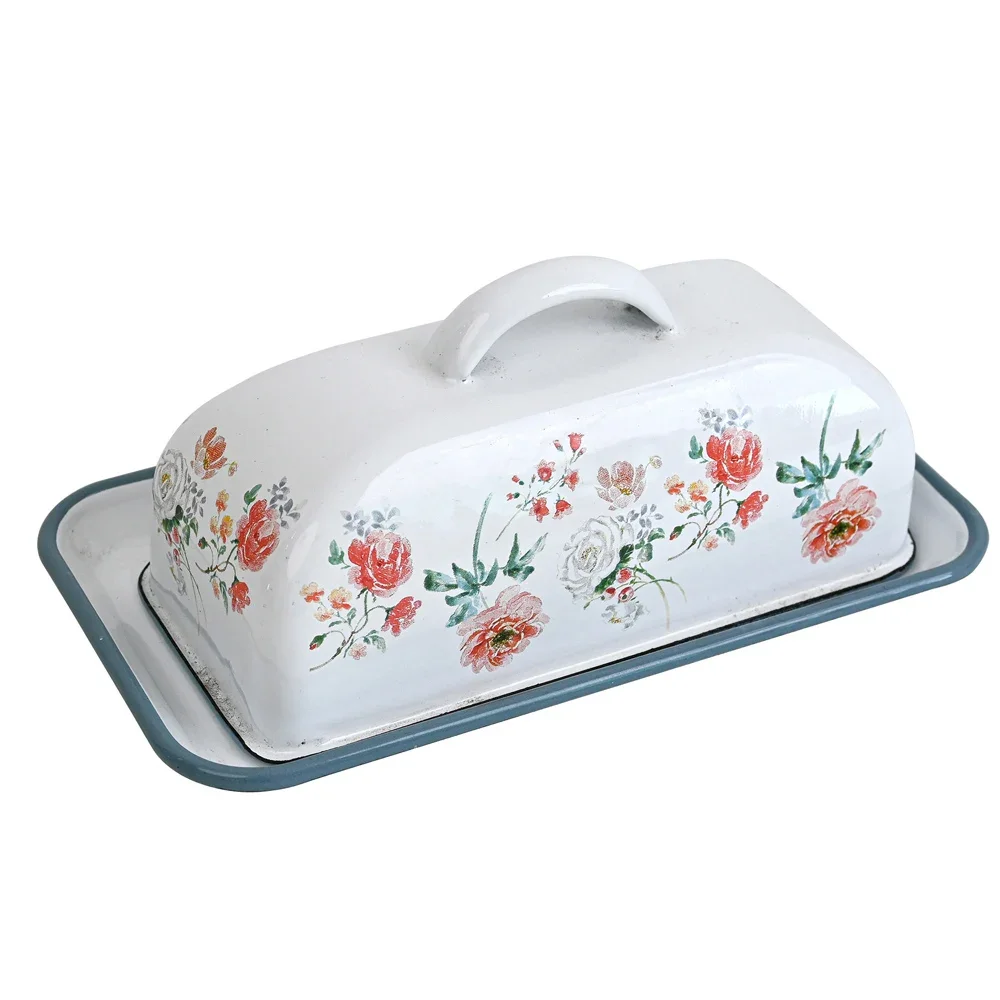 Retro Farmhouse Metal Butter Dish 1