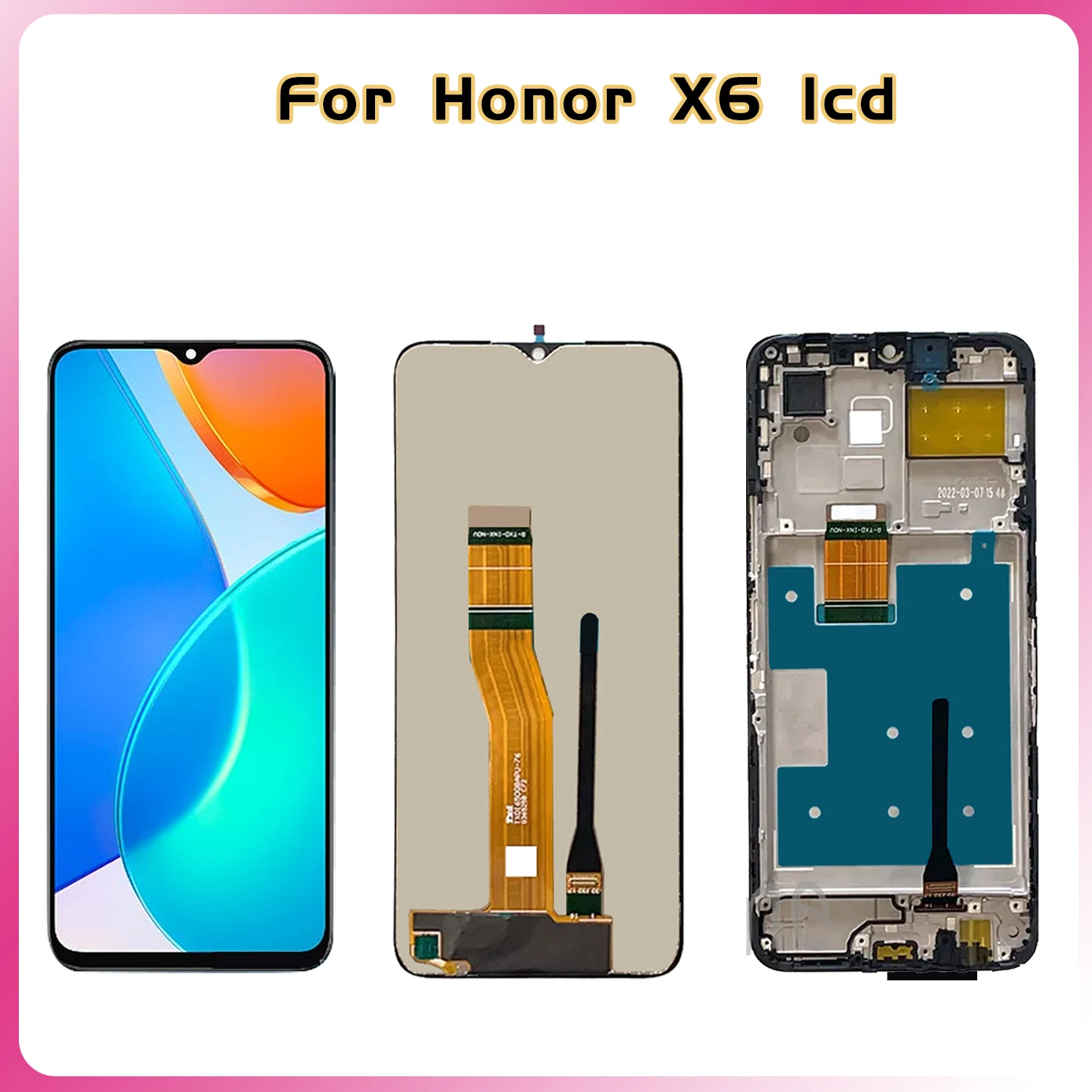 100% Tested 6.5\'\' For Huawei Honor X6 LCD VNE-LX1 Display Touch Screen For HonorX6 LCD VNE-LX2 Frame Digitizer Assembly