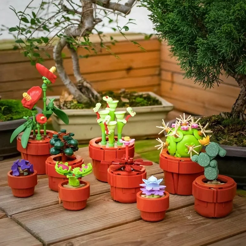 

CREATOR EXPERT Tiny Plants Bricks Pot Building Block Bonsai Plant Kit Home Decor Assemble Model Toys for Kid Birthday Gifts