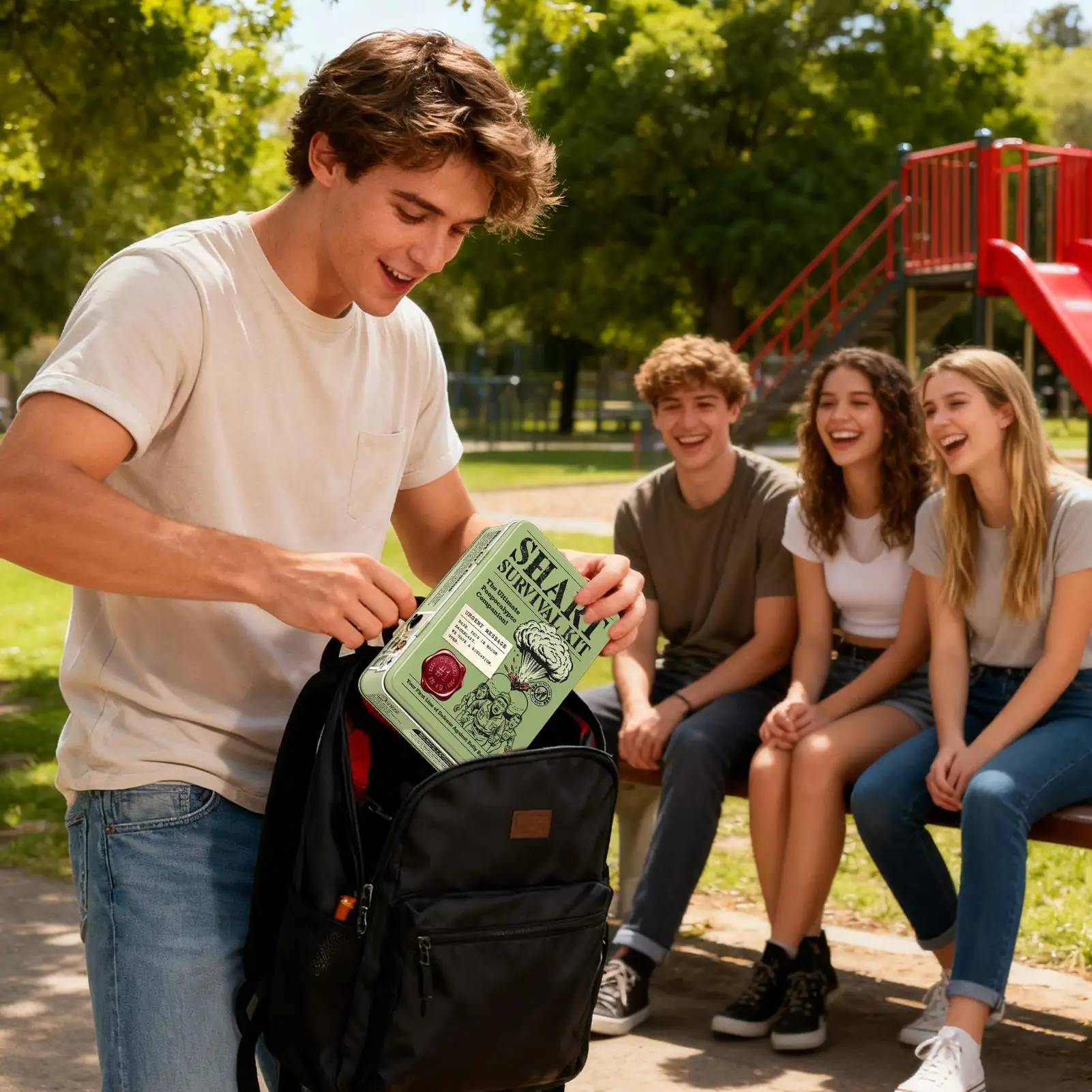 Fart Survival Set - Funny Prank Kit with Wet Wipes & Tissues, Novelty Gag Gift for Men, Family, Friends, Teenagers, April Fools