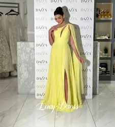 Lucy Shawl Graduation Gown One Shoulder Sleeve Chiffon Evening Dress Bridesmaid Eid Prom Dresses Sale Ball Gowns Customized