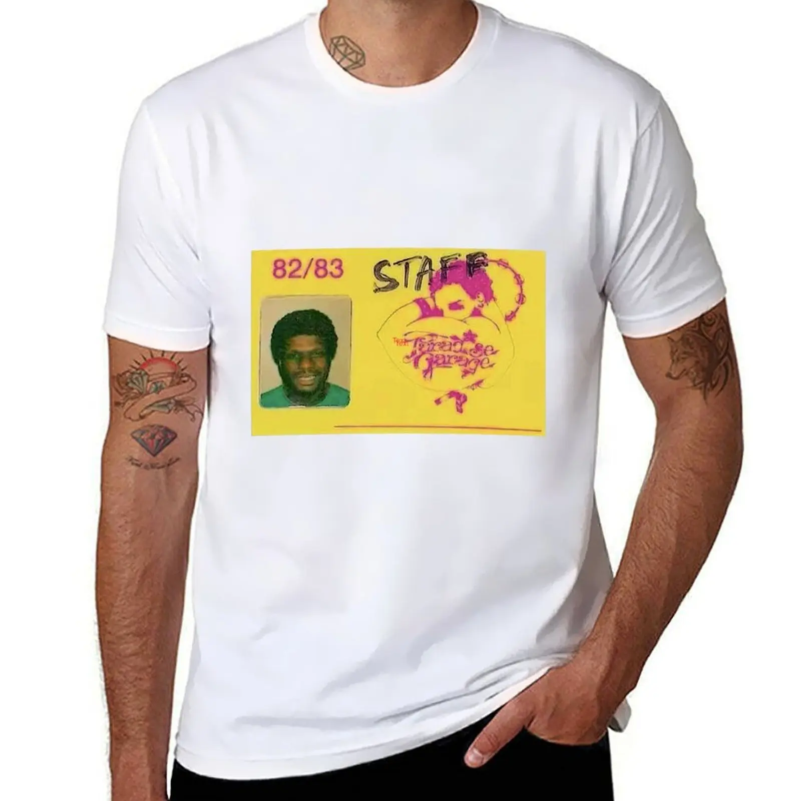 

LARRY LEVAN PARADISE GARAGE MEMBERSHIP ID CARD T-Shirt funny t shirts man t shirt men 100% cotton luxury brand T-Shirt