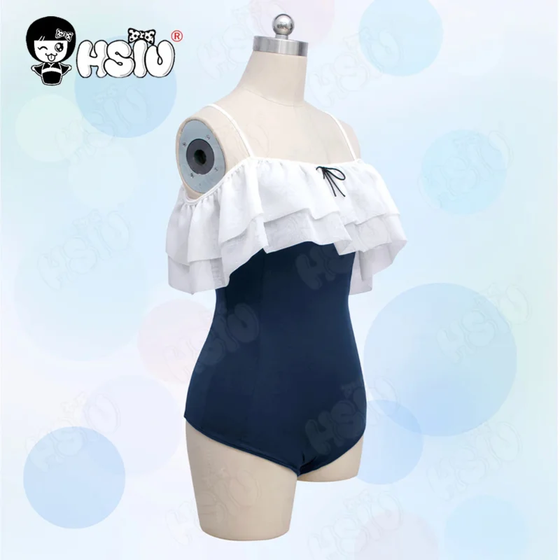 Kostiumy Cosplay Tsukiyuki Miyako gra niebieskie archiwum kostiumy Cosplay HSIU Sexy strój kąpielowy dla dziewczyn kobiet jednoczęściowy odzież do pływania