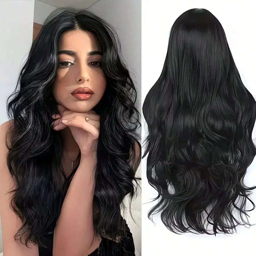 30-inch long gradient brown curly wig, density 180, heat-resistant, suitable for various occasions