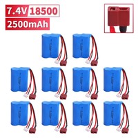 18500 7.4v 2500mAh Li-ion battery For HBX 16889 16889A 16890 16890A SG1601 SG1602 1/16 RC truck/cars spare parts 2S 7.4V Battery