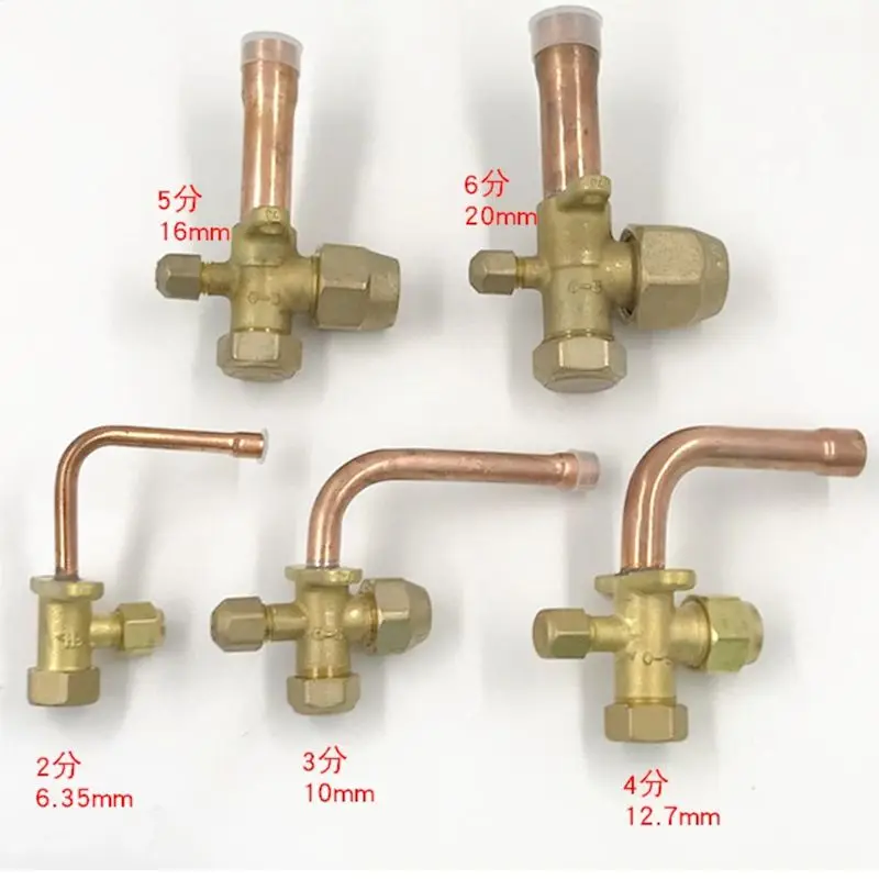 3 way 4 way service valve for Air conditioning fitting reverse high and low pressure air conditioner release valve