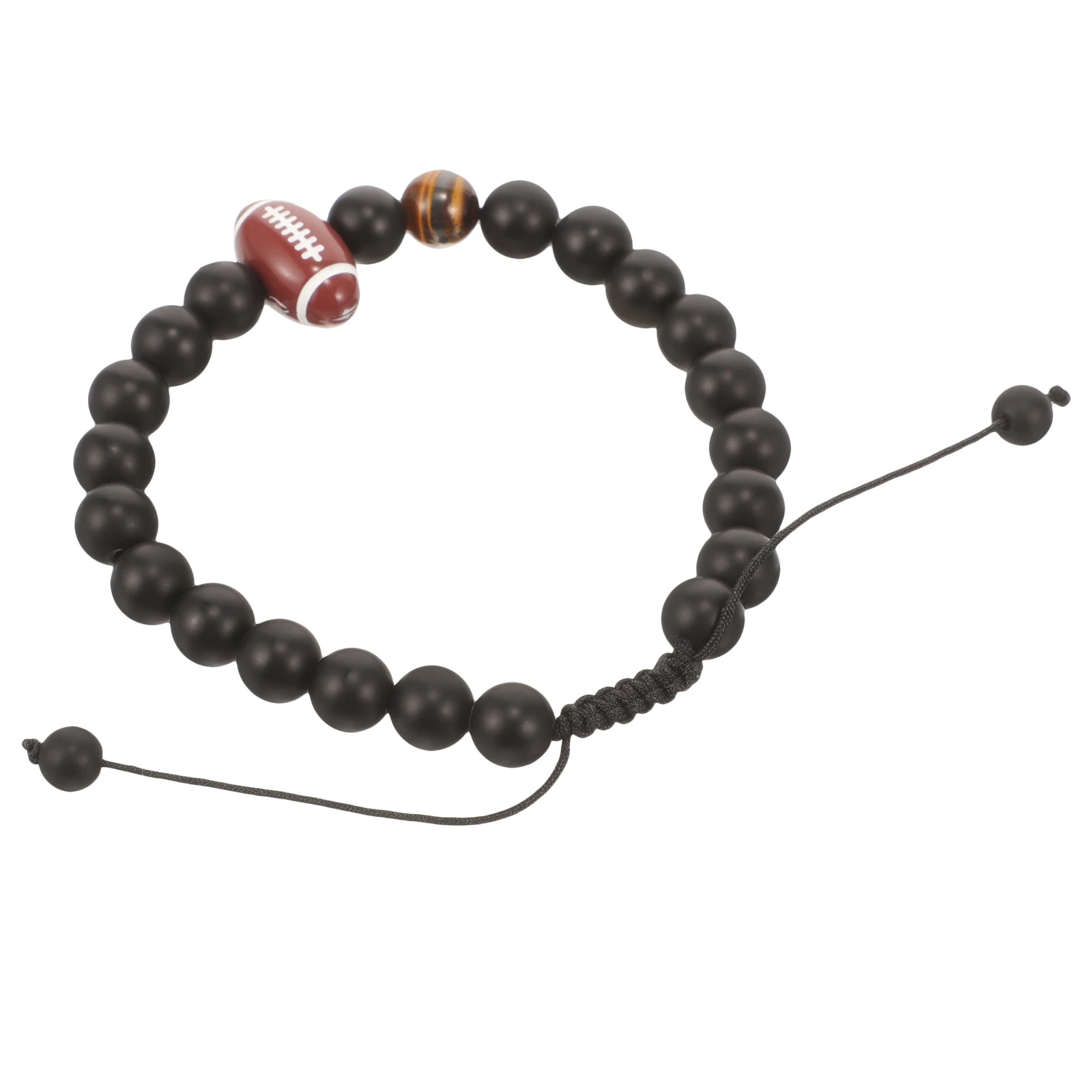

Rugby Bracelet Adjustable Size Smooth Comfortable Wear Skin Friendly Safe Use Men Women Portable Sports Fans Accessory