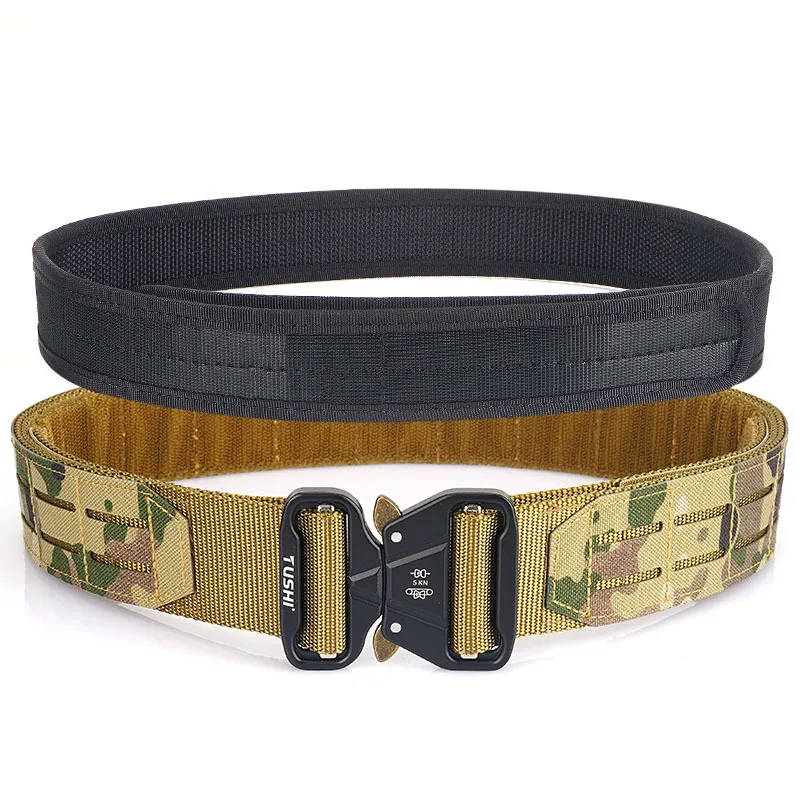 ZK30 Tactical 2 inch Combat Belt Quick Release Buckle Military Hunting Airsoft Mens Belt Durable Outdoor Wargame