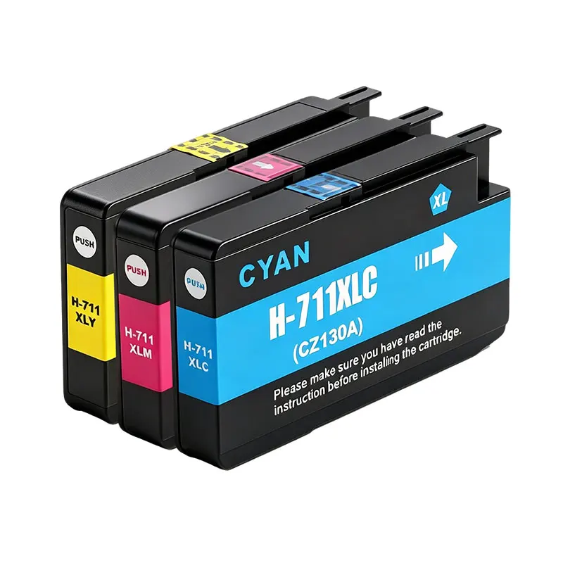 Wymienny wkład atramentowy 711XL do drukarek HP711 HP 711 z atramentem pigmentowym, kompatybilny z DesignJet T120 T130 T520 T530. — zdjęcie produktu 6
