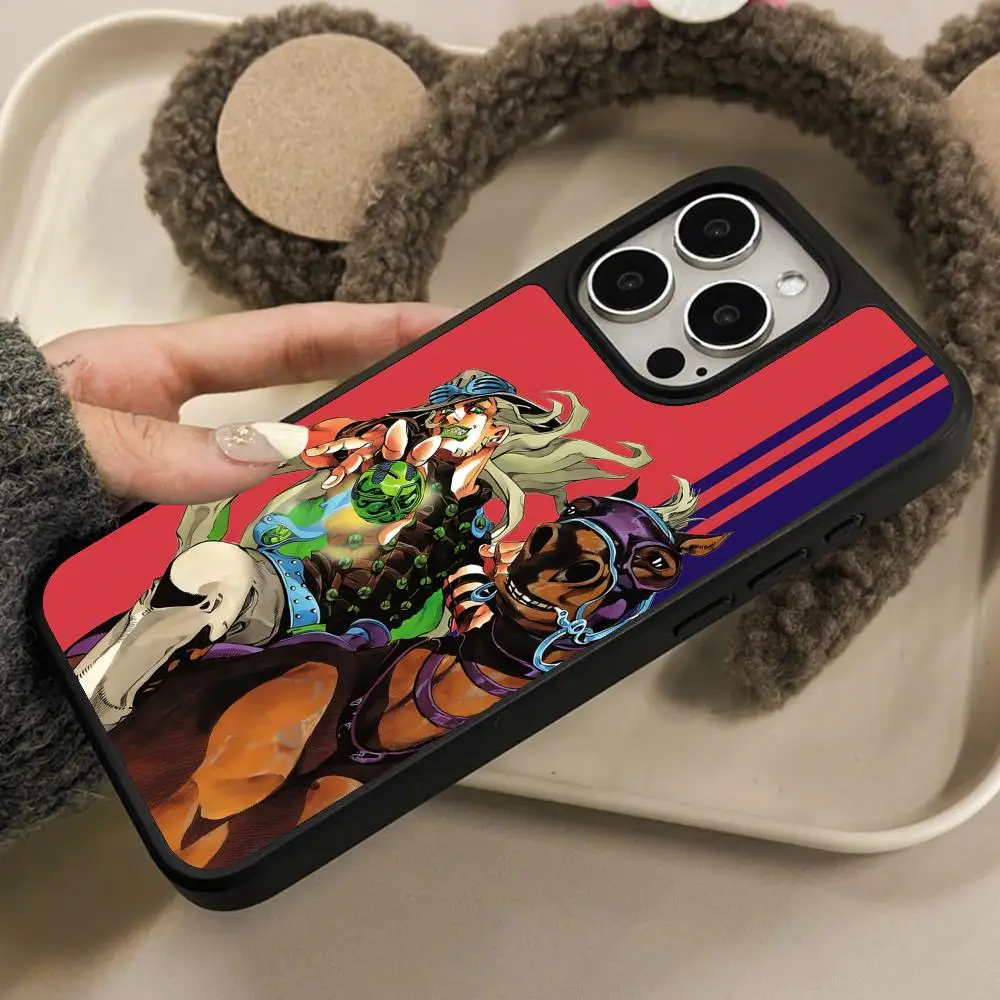 

Anime JOJO Gyro Zeppeli Phone Case for iPhone 17 16 15 14 13 12 11 Air Pro Max Plus Matte Surface Colorful Cover Pretty Cover