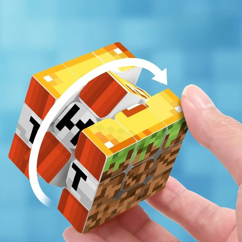 Minecraft трехступенчатый волшебный куб, развивающие игрушки Magico 3x3, детский кубик восстановления, игрушка для снятия стресса, забавные интеллектуальные кубики, игрушка