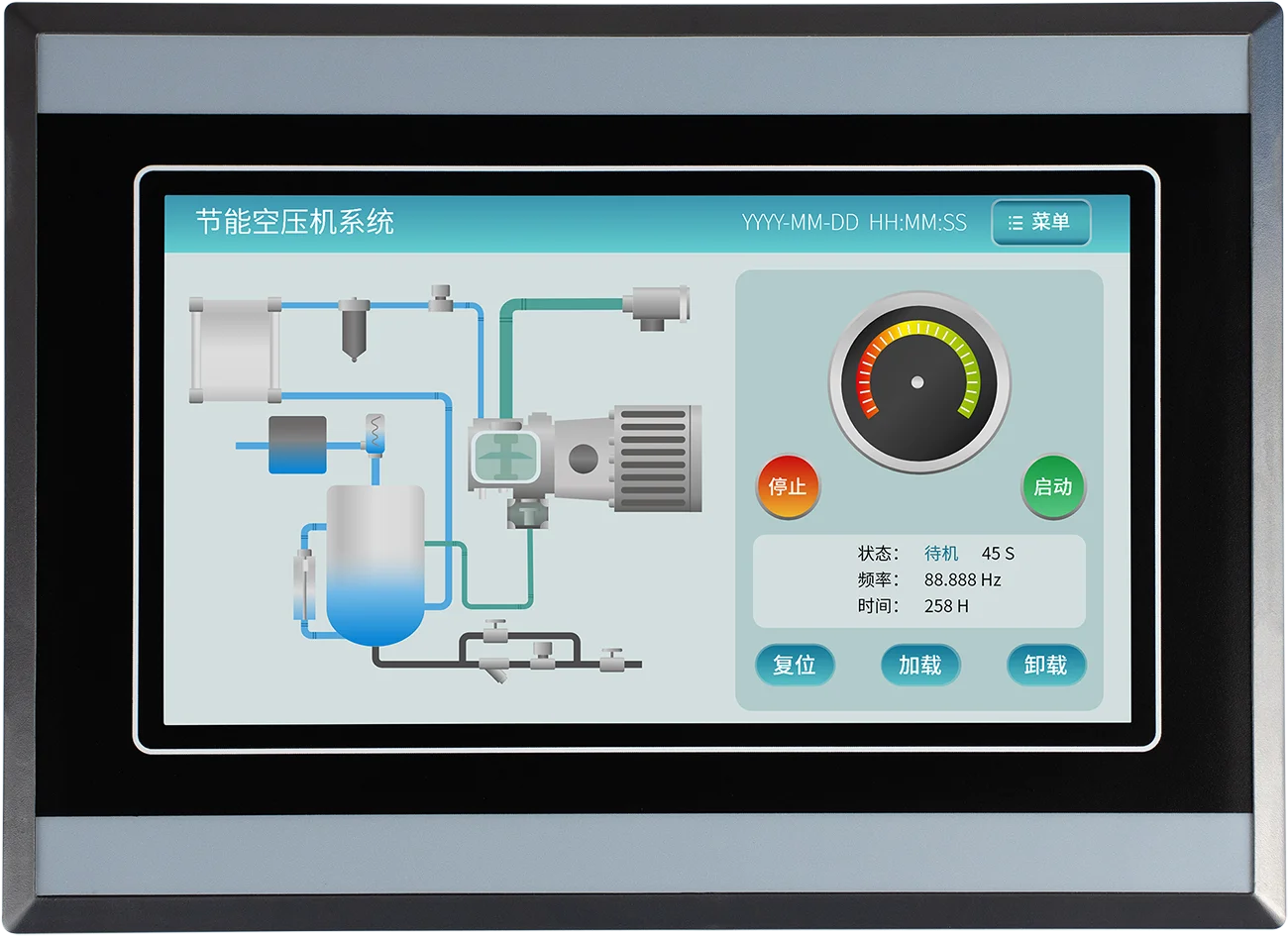 7-Inch Touchscreen HMI AMT070 Series for PLC Industrial Control RS232/RS485 PLC and automation systems