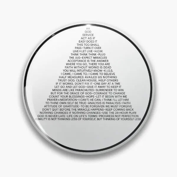 Alcoholics Anonymous Symbol In Slogans Soft Button Pin Jewelry Gift Lover Cartoon Metal Clothes Hat Collar Creative Brooch