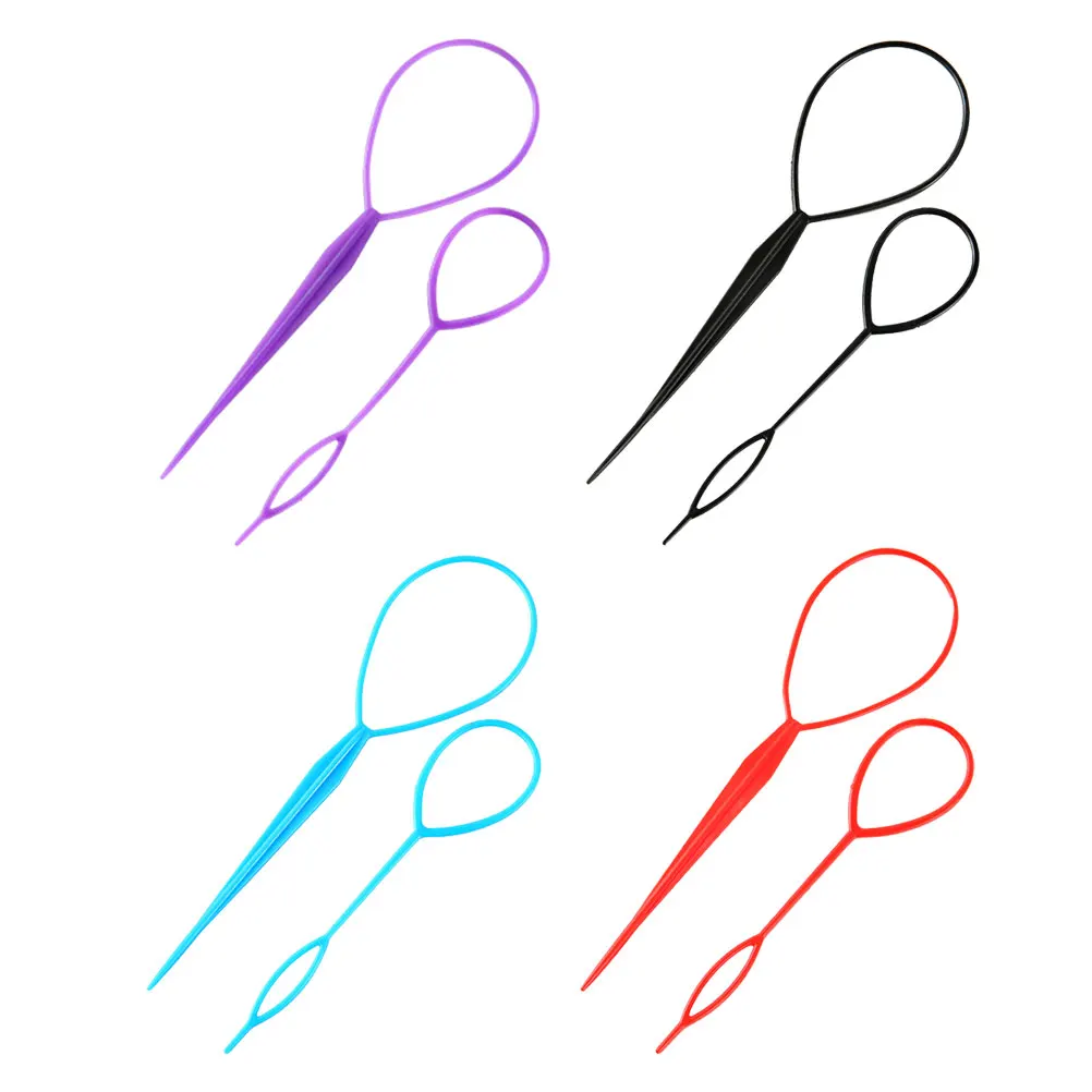 

20 Pairs of Plastic Tail Hair Braid Ponytail Styling Maker Clip Tool Hair Styling Accessories ( Blue + Purple , 5 pairs f